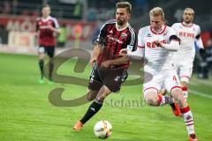 1. BL - Saison 2015/2016 - FC Ingolstadt 04 - 1. FC Köln - Lukas Hinterseer (#16 FC Ingolstadt 04) - Frederik Sörensen (#4 Köln)  - Foto: Meyer Jürgen