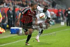 1. Bundesliga - Fußball - FC Ingolstadt 04 - Hannover 96 - Lukas Hinterseer (16, FCI) hinten Salif Sané (Hannover 5)