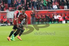 1. Bundesliga - Fußball - FC Ingolstadt 04 - VfB Stuttgart - Tor 3:1 durch Darío Lezcano (37, FCI) mit Roger de Oliveira Bernardo (8, FCI)