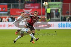 1. Bundesliga - Fußball - FC Ingolstadt 04 - 1. FSV Mainz 05 - Clemens, Christian (Mainz 27) Robert Bauer (23, FCI)