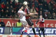 1. BL - Saison 2015/2016 - FC Ingolstadt 04 - 1. FC Köln - Lukas Hinterseer (#16 FC Ingolstadt 04) - Mergim Mavraj (Mergim Mavraj (#19 Köln) - Foto: Meyer Jürgen