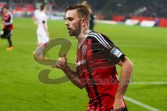 1. BL - Saison 2015/2016 - FC Ingolstadt 04 - 1. FC Köln - Lukas Hinterseer (#16 FC Ingolstadt 04) mit dem 1:0 Führungstreffer - Foto: Meyer Jürgen