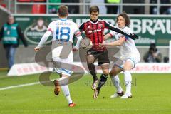 1. BL - Saison 2015/2016 - FC Ingolstadt 04 - 1. FSV Mainz 05 - Alfredo Morales (#6 FC Ingolstadt 04) - Borsinski Daniel #18 Mainz - Foto: Meyer Jürgen