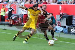 1. Bundesliga - Fußball - FC Ingolstadt 04 - Borussia Dortmund - Neven Subotic (BVB 4) und Moritz Hartmann (9, FCI)