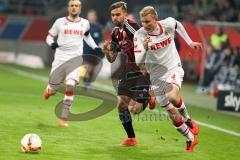 1. BL - Saison 2015/2016 - FC Ingolstadt 04 - 1. FC Köln - Lukas Hinterseer (#16 FC Ingolstadt 04) - Frederik Sörensen (#4 Köln)  - Foto: Meyer Jürgen