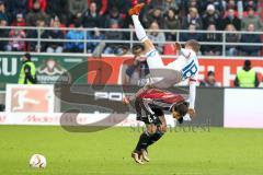 1. BL - Saison 2015/2016 - FC Ingolstadt 04 - 1. FSV Mainz 05 - Alfredo Morales (#6 FC Ingolstadt 04) - Borsinski Daniel #18 Mainz - Foto: Meyer Jürgen