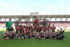 1. Bundesliga - Fußball - FC Ingolstadt 04 - VfL Wolfsburg -  EinlaufKids Schanzi