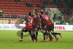 1. Bundesliga - Fußball - FC Ingolstadt 04 - TSG Hoffenheim - Freistoß Roger de Oliveira Bernardo (8, FCI) trifft zum 1:0 Jubel Tor