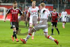 1. BL - Saison 2015/2016 - FC Ingolstadt 04 - 1. FC Köln - Lukas Hinterseer (#16 FC Ingolstadt 04) - Frederik Sörensen (#4 Köln)  - Foto: Meyer Jürgen