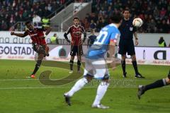 1. Bundesliga - Fußball - FC Ingolstadt 04 - TSG Hoffenheim - Freistoß Roger de Oliveira Bernardo (8, FCI) trifft zum 1:0 Jubel Tor