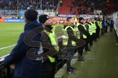 1. BL - Saison 2015/2016 - FC Ingolstadt 04 - Darmstadt 98 - Sicherheitsvorkehrungen während dem Spiel -  Security - Foto: Jürgen Meyer