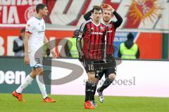 1. BL - Saison 2015/2016 - FC Ingolstadt 04 - 1. FSV Mainz 05 - Moritz Hartmann (#9 FC Ingolstadt 04) - Pascal Groß (#10 FC Ingolstadt 04) - Jubel - Foto: Meyer Jürgen