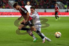 1. BL - Saison 2015/2016 - FC Ingolstadt 04 - Hamburger SV - Mathew Leckie (#7 FC Ingolstadt 04) - Müller Nicolai (#27 Hamburger SV) - Foto: Jürgen Meyer