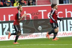 1. Bundesliga - Fußball - FC Ingolstadt 04 - VfB Stuttgart - Moritz Hartmann (9, FCI) trifft zum 1:0 für Ingolstadt Tor Jubel