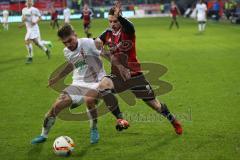 1. Bundesliga - Fußball - FC Ingolstadt 04 - FC Augsburg - Stafylidis, K. (FCA 3) und Maurice Multhaup (31, FCI)