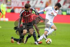 1. BL - Saison 2015/2016 - FC Ingolstadt 04 - 1. FSV Mainz 05 - Alfredo Morales (#6 FC Ingolstadt 04) - Roger de Oliveira Bernardo (#8 FC Ingolstadt 04) - Malli Yunus #10 Mainz - Foto: Meyer Jürgen