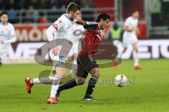 1. Bundesliga - Fußball - FC Ingolstadt 04 - 1. FSV Mainz 05 - Bell, Stefan (Mainz 16) und rechts Darío Lezcano (37, FCI)