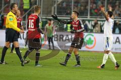 1. BL - Saison 2015/2016 - FC Ingolstadt 04 - Darmstadt 98 - Alfredo Morales (#6 FC Ingolstadt 04) mit der Entscheidung des Schiedsrichter nicht zufrieden -  Foto: Jürgen Meyer