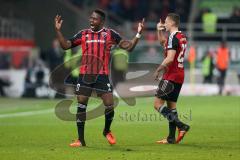 1. Bundesliga - Fußball - FC Ingolstadt 04 - TSG Hoffenheim - Freistoß Roger de Oliveira Bernardo (8, FCI) trifft zum 1:0 Jubel Tor