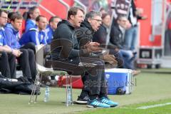 1. BL - Saison 2015/2016 - FC Ingolstadt 04 - Schalke 04 - Ralph Hasenhüttl (Trainer FC Ingolstadt 04) feuert seine Spieler an - Michael Henke (Co-Trainer FC Ingolstadt 04) - Foto: Meyer Jürgen
