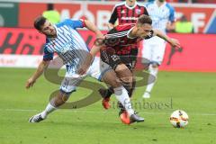 1. BL - Saison 2015/2016 - FC Ingolstadt 04 - 1899 Hoffenheim - Robert Bauer (#23 FC Ingolstadt 04) - Volland Kevin #31 Hoffenheim - Foto: Jürgen Meyer