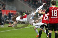 1. BL - Saison 2015/2016 - FC Ingolstadt 04 - Bayer 04 Leverkusen - Danilo Soares Teodoro (#15 FC Ingolstadt 04) - Kießling Stefan #11 Leverkusen - Foto: Meyer Jürgen