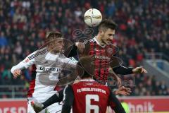 1. Bundesliga - Fußball - FC Ingolstadt 04 - Bayer 04 Leverkusen - Kramer, Christoph (Leverkusen 23) und Mathew Leckie (7, FCI) Kopfball Duell