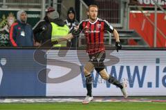 1. BL - Saison 2015/2016 - FC Ingolstadt 04 - Darmstadt 98 - Moritz Hartmann (#9 FC Ingolstadt 04) mit dem 3:1 Führungstreffer - Foto: Jürgen Meyer