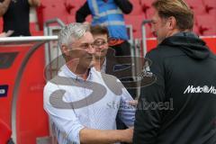 1. Bundesliga - Fußball - FC Ingolstadt 04 - Eintracht Frankfurt - Cheftrainer Armin Veh (Trainer Frankfurt) und Cheftrainer Ralph Hasenhüttl (FCI)