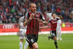 1. Bundesliga - Fußball - FC Ingolstadt 04 - Hannover 96 - Tor zum 2:0 Moritz Hartmann (9, FCI) Jubel