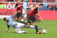 1. BL - Saison 2015/2016 - FC Ingolstadt 04 - 1899 Hoffenheim - Robert Bauer (#23 FC Ingolstadt 04) - Volland Kevin #31 Hoffenheim - Foto: Jürgen Meyer