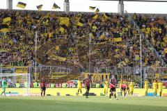 1. Bundesliga - Fußball - FC Ingolstadt 04 - Borussia Dortmund - Spiel ist aus Jubel, FCI verliert erstes Heimspiel