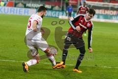 1. BL - Saison 2015/2016 - FC Ingolstadt 04 - 1. FC Köln - Pascal Groß (#10 FC Ingolstadt 04) - Dominic Maroh (#5 Köln) - Foto: Meyer Jürgen