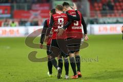 1. Bundesliga - Fußball - FC Ingolstadt 04 - 1. FSV Mainz 05 - Tor Jubel Moritz Hartmann (9, FCI) Benjamin Hübner (5, FCI)