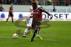 1. BL - Saison 2015/2016 - FC Ingolstadt 04 - Hamburger SV -Roger de Oliveira Bernardo (#8 FC Ingolstadt 04) -  Spahic Emir (#4 Hamburger SV) -  Foto: Jürgen Meyer