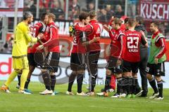 1. BL - Saison 2015/2016 - FC Ingolstadt 04 - Schalke 04 - Abklatschen nach dem Spiel - Foto: Meyer Jürgen