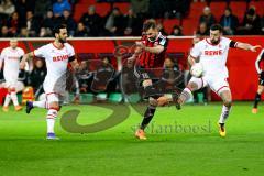 1. Bundesliga - Fußball - FC Ingolstadt 04 - 1. FC Köln - Lukas Hinterseer (16, FCI) , Mergim Mavraj (19, 1. FC Köln) Dominic Maroh (5, 1. FC Köln) Foto: Adalbert Michalik