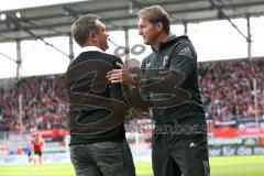 1. Bundesliga - Fußball - FC Ingolstadt 04 - FC Schalke 04 - Cheftrainer André Breitenreiter (Schalke) und Cheftrainer Ralph Hasenhüttl (FCI)