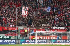 1. Bundesliga - Fußball - FC Ingolstadt 04 - Borussia Mönchengladbach - Fans Jubel Fahnen