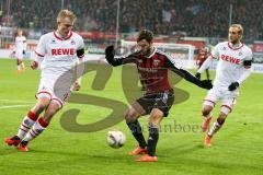 1. BL - Saison 2015/2016 - FC Ingolstadt 04 - 1. FC Köln - Mathew Leckie (#7 FC Ingolstadt 04) - Frederik Sörensen (#4 Köln)  - Foto: Meyer Jürgen