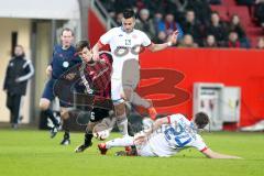 1. BL - Saison 2015/2016 - FC Ingolstadt 04 - 1. FSV Mainz 05 - Alfredo Morales (#6 FC Ingolstadt 04) - #24 Bussmann Gaetan - Foto: Meyer Jürgen