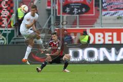 1. Bundesliga - Fußball - FC Ingolstadt 04 - Hannover 96 - Waldemar Anton (Hannover 31) und Mathew Leckie (7, FCI)