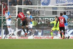 1. BL - Saison 2015/2016 - FC Ingolstadt 04 - 1899 Hoffenheim - Benjamin Hübner (#5 FC Ingolstadt 04) - Stefan Lex (#14 FC Ingolstadt 04) - Baumann Oliver Torwart Hoffenheim - Foto: Jürgen Meyer