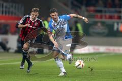 1. Bundesliga - Fußball - FC Ingolstadt 04 - TSG Hoffenheim - Lukas Hinterseer (16, FCI) und rechts Süle, Niklas (TSG 25)