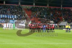 1. BL - Saison 2015/2016 - FC Ingolstadt 04 - Darmstadt 98 - Schweigeminute vor dem Spiel -  Foto: Jürgen Meyer