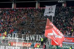 1. Bundesliga - Fußball - FC Ingolstadt 04 - SV Darmstadt 98 - Gedenken an den verstorbenen Erwin Kick, Fans Choreographie