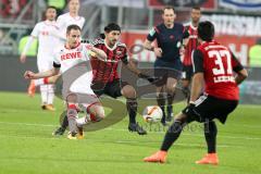 1. BL - Saison 2015/2016 - FC Ingolstadt 04 - 1. FC Köln - Almog Cohen (#36 FC Ingolstadt 04) - Dominique Heintz (#3 Köln)  - Foto: Meyer Jürgen