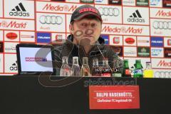 1. BL - Saison 2015/2016 - FC Ingolstadt 04 - Hertha BSC - Ralph Hasenhüttl (Trainer FC Ingolstadt 04) in der Pressekonferenz - Foto: Jürgen Meyer