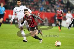 1. BL - Saison 2015/2016 - FC Ingolstadt 04 - Bayer 04 Leverkusen - Mathew Leckie (#7 FC Ingolstadt 04) - Tah Jonathan #4 weiss Leverkusen - Foto: Meyer Jürgen