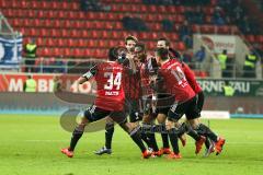 1. Bundesliga - Fußball - FC Ingolstadt 04 - TSG Hoffenheim - Freistoß Roger de Oliveira Bernardo (8, FCI) trifft zum 1:0 Jubel Tor